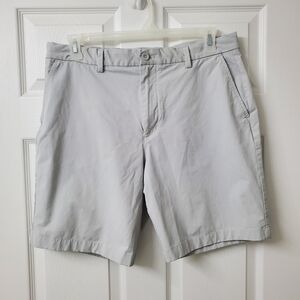 Vineyard Vines Men's On The Go Golf Performance Shorts Light Grey Size 35